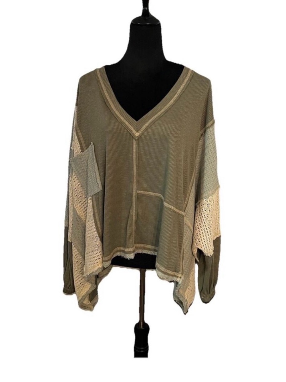 POL  Army Greev Knit Sweater Top